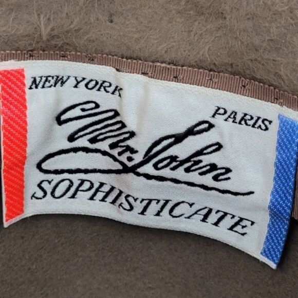 60's Mr. John Sophisticate Mystere Brown Fuzzy Cloche Hat Faux Leather Bow - Picture 13 of 15